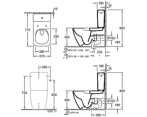 Приобрести Бачок для унитаза Villeroy & Boch Venticello 57071101 в магазине сантехники Santeh-Crystal.ru