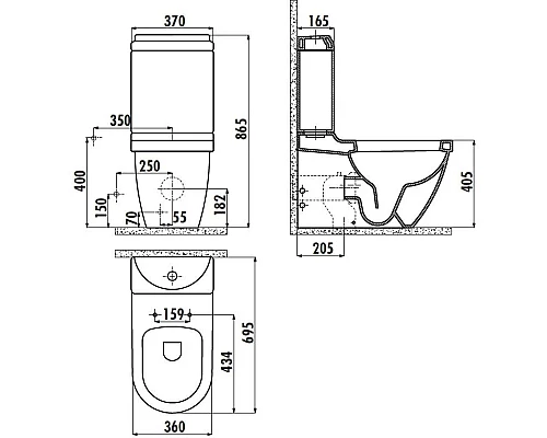 Заказать Бачок для унитаза Creavit Dream DR410(DR41000000) в магазине сантехники Santeh-Crystal.ru