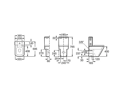 Заказать Бачок Roca Hall 341620000 в магазине сантехники Santeh-Crystal.ru
