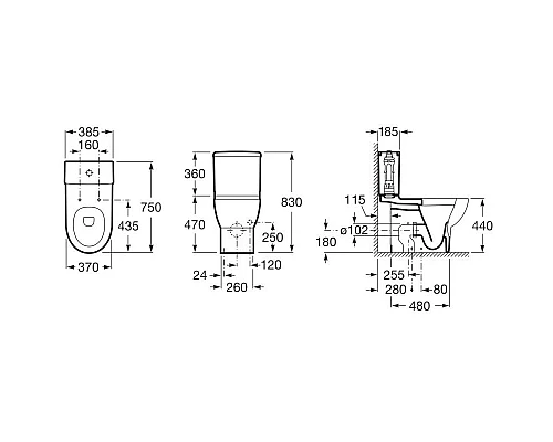 Приобрести Бачок Roca Meridian 34124H000 в магазине сантехники Santeh-Crystal.ru