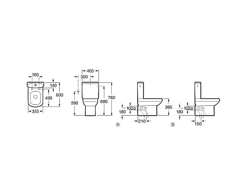 Приобрести Бачок Roca Dama Senso 34151B000 в магазине сантехники Santeh-Crystal.ru