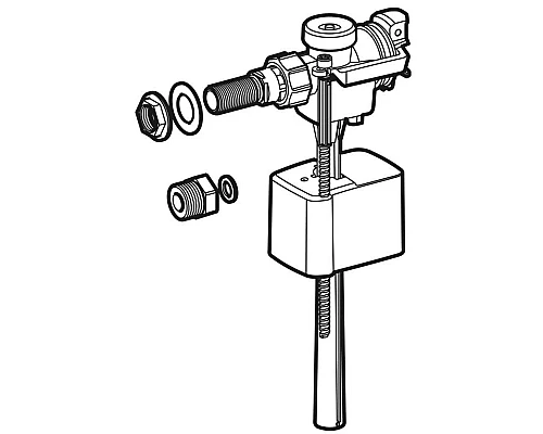 Приобрести Впускной клапан 3/8 и 1/2 подвод воды сбоку, тип 333 Geberit 136.730.00.3 в магазине сантехники Santeh-Crystal.ru