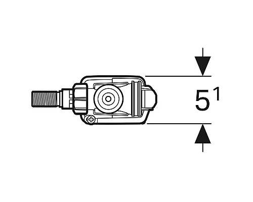 Приобрести Впускной клапан 3/8 и 1/2 подвод воды сбоку, тип 333 Geberit 136.730.00.3 в магазине сантехники Santeh-Crystal.ru