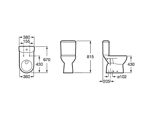 Купить Бачок Roca Access 341231000 в магазине сантехники Santeh-Crystal.ru