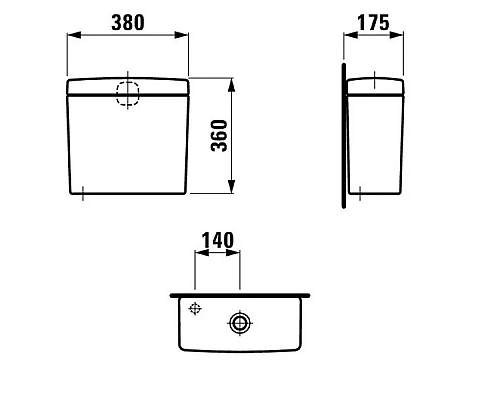 Приобрести Бачок для унитаза Laufen Pro 8.2695.3.000.873.1 в магазине сантехники Santeh-Crystal.ru