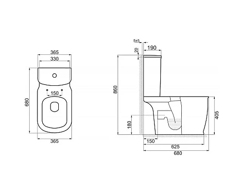 Купить Бачок для унитаза 3/6 л BelBagno Prado BB10150T в магазине сантехники Santeh-Crystal.ru