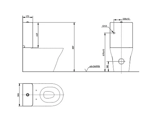 Купить Бачок для унитаза Toto MH SW10044G1#W в магазине сантехники Santeh-Crystal.ru