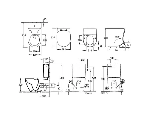 Купить Бачок для унитаза Villeroy & Boch Subway 2.0 57061101 в магазине сантехники Santeh-Crystal.ru