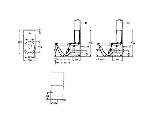 Купить Бачок для унитаза Villeroy & Boch Subway 2.0 5706A101 в магазине сантехники Santeh-Crystal.ru