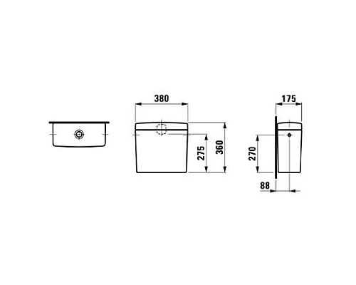 Купить Бачок, подводка боковая Laufen Pro 8269500002781 в магазине сантехники Santeh-Crystal.ru