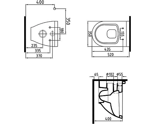 Приобрести Комплект подвесной унитаз Bien Harmony HRKA052N2VP0W3000 + система инсталляции Grohe 38772001 в магазине сантехники Santeh-Crystal.ru