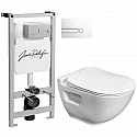 Комплект подвесной унитаз Bien Harmony HRKA052N2VP0W3000 + система инсталляции Jacob Delafon E5504-NF + E4326-00