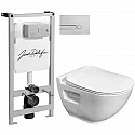 Комплект подвесной унитаз Bien Harmony HRKA052N2VP0W3000 + система инсталляции Jacob Delafon E5504-NF + E4326-CP