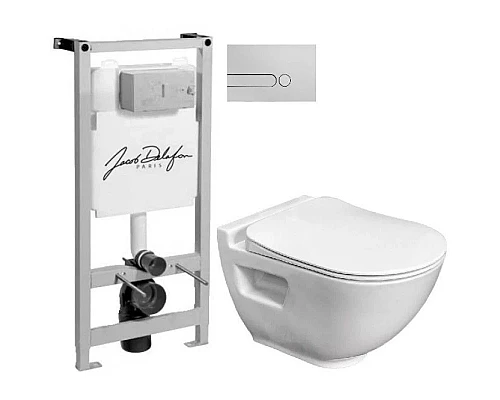 Заказать Комплект подвесной унитаз Bien Harmony HRKA052N2VP0W3000 + система инсталляции Jacob Delafon E5504-NF + E4326-CP в магазине сантехники Santeh-Crystal.ru