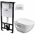 Комплект подвесной унитаз Bien Harmony HRKA052N2VP0W3000 + система инсталляции AlcaPlast AM101/11203:1RUSSETM71