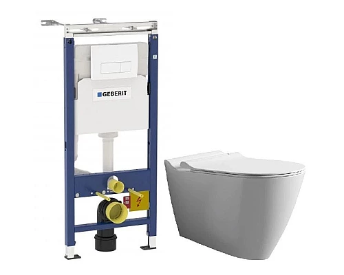 Купить Комплект подвесной унитаз Bien Mineral MNKA052N1VP0W3000 + система инсталляции Geberit 458.125.11.1 в магазине сантехники Santeh-Crystal.ru