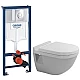 Приобрести Комплект подвесной унитаз Duravit Starck 3 2200090000 + 0063810000 + система инсталляции Grohe 38721001 в магазине сантехники Santeh-Crystal.ru