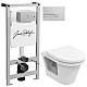 Заказать Комплект подвесной унитаз Toto CF CW132Y#NW1 + VC130 + система инсталляции Jacob Delafon E5504-NF + E4326-CP в магазине сантехники Santeh-Crystal.ru