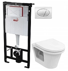 Комплект подвесной унитаз Toto CF CW132Y#NW1 + VC130 + система инсталляции AlcaPlast AM101/11203:1RUSSETM71