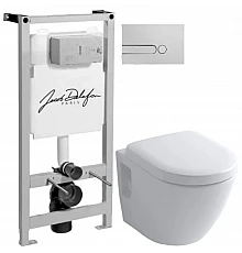 Комплект подвесной унитаз Toto NC CW762Y + VC100N + система инсталляции Jacob Delafon E5504-NF + E4326-CP