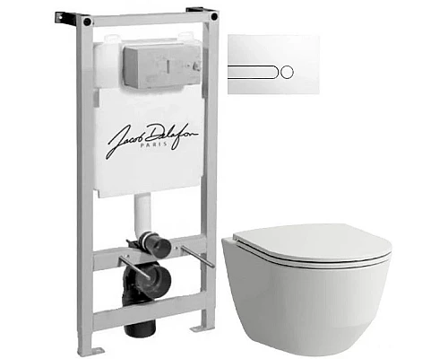 Заказать Комплект подвесной унитаз Laufen Pro 8.2096.6.000.000.1 + 8.9896.6.000.000.1 + система инсталляции Jacob Delafon E5504-NF + E4326-00 в магазине сантехники Santeh-Crystal.ru