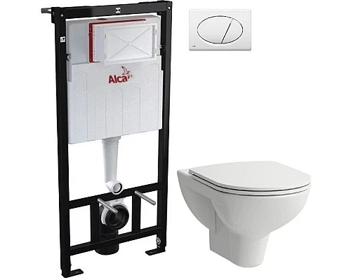 Заказать Комплект подвесной унитаз Laufen Pro 8.2095.0.000.000.1 + 8.9896.6.000.000.1 + система инсталляции AlcaPlast AM101/11203:1RUSSETM71 в магазине сантехники Santeh-Crystal.ru