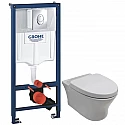 Комплект подвесной унитаз Noken Hotels N399999901 + N356330439 + система инсталляции Grohe 38721001