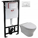 Комплект подвесной унитаз Noken Hotels N399999901 + N356330439 + система инсталляции AlcaPlast AM101/11203:1RUSSETM71