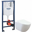 Комплект подвесной унитаз Creavit Free FE322-11CB00E-0000 + KC0903.02.0000E + система инсталляции Grohe 38772001