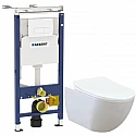 Комплект подвесной унитаз Creavit Free FE322-11CB00E-0000 + KC0903.02.0000E + система инсталляции Geberit 458.125.11.1