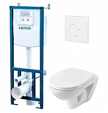 Комплект подвесной унитаз + система инсталляции Santek Бореаль 1.WH30.2.464