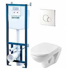 Комплект подвесной унитаз + система инсталляции Santek Бореаль 1.WH50.1.544