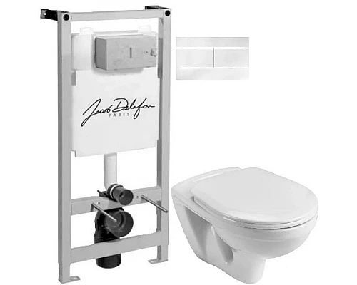 Купить Комплект подвесной унитаз Santek Бореаль 1.WH30.2.205 + система инсталляции Jacob Delafon E5504-NF + E4316-00 в магазине сантехники Santeh-Crystal.ru