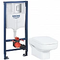 Комплект подвесной унитаз Creavit Sphinx SP320-11CB00E-0000 + KC1803.01.0000E + система инсталляции Grohe 38772001
