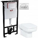 Комплект подвесной унитаз Creavit Sphinx SP320-11CB00E-0000 + KC1803.01.0000E + система инсталляции AlcaPlast AM101/11203:1RUSSETM71