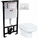 Комплект подвесной унитаз Creavit Sphinx SP320-11CB00E-0000 + KC1803.01.0000E + система инсталляции AlcaPlast AM101/11203:1RUSSETM70