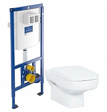 Комплект подвесной унитаз Creavit Sphinx SP320-11CB00E-0000 + KC1803.01.0000E + система инсталляции Villeroy & Boch 92246100