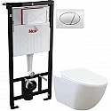 Комплект подвесной унитаз Creavit Free FE320-11CB00E-0000 + KC0903.02.0000E + система инсталляции AlcaPlast AM101/11203:1RUSSETM71