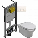 Комплект подвесной унитаз Noken Hotels N399999901 + N356330439 + система инсталляции Jacob Delafon E29025-NF + E29026-01R