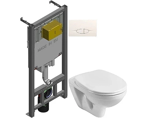 Заказать Комплект подвесной унитаз Santek Бореаль 1.WH30.1.977 + система инсталляции Jacob Delafon E29025-NF + E29026-01R в магазине сантехники Santeh-Crystal.ru