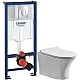 Купить Комплект подвесной унитаз Orange C01-100W + система инсталляции Grohe 38721001 в магазине сантехники Santeh-Crystal.ru