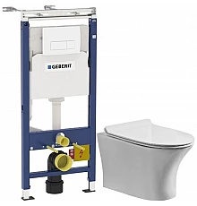 Комплект подвесной унитаз Orange C01-100W + система инсталляции Geberit 458.125.11.1