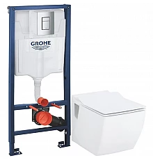 Комплект подвесной унитаз Creavit Trend TP324-11CB00E-0000 + KC2303.01.0000E + система инсталляции Grohe 38772001