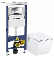 Комплект подвесной унитаз Creavit Trend TP324-11CB00E-0000 + KC2303.01.0000E + система инсталляции Geberit 458.125.21.1
