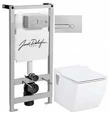 Комплект подвесной унитаз Creavit Trend TP324-11CB00E-0000 + KC2303.01.0000E + система инсталляции Jacob Delafon E5504-NF + E4326-CP