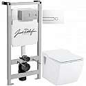 Комплект подвесной унитаз Creavit Trend TP324-11CB00E-0000 + KC2303.01.0000E + система инсталляции Jacob Delafon E5504-NF + E4326-00