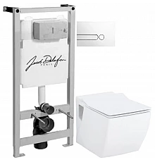 Комплект подвесной унитаз Creavit Trend TP324-11CB00E-0000 + KC2303.01.0000E + система инсталляции Jacob Delafon E5504-NF + E4326-00