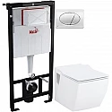 Комплект подвесной унитаз Creavit Trend TP324-11CB00E-0000 + KC2303.01.0000E + система инсталляции AlcaPlast AM101/11203:1RUSSETM71