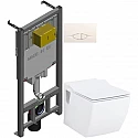 Комплект подвесной унитаз Creavit Trend TP324-11CB00E-0000 + KC2303.01.0000E + система инсталляции Jacob Delafon E29025-NF + E29026-01R