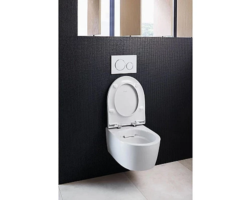 Приобрести Комплект подвесной унитаз 204060000 + 574130000 + система инсталляции 111.362.00.5 Geberit iCon 500.362.00.I в магазине сантехники Santeh-Crystal.ru